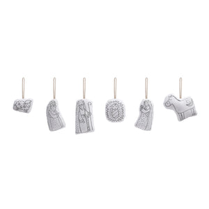 Nativity Plush Color Me Ornaments - Set of 6