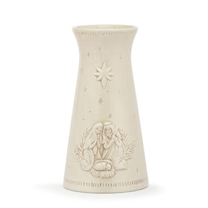 Holy Family Sculpted Cream Vase - 4x7.5in