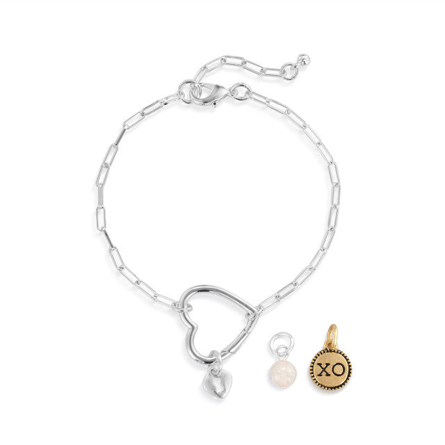Love Bracelet Jewelry Set - Silver
