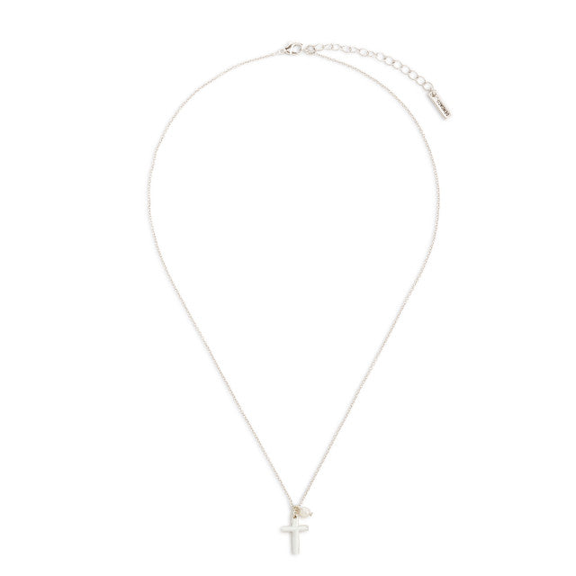Dainty Cross Necklace - Silver