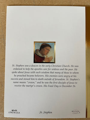 St. Stephen Prayer Intention Cards