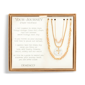 Beaded Prayer Necklace - Champagne