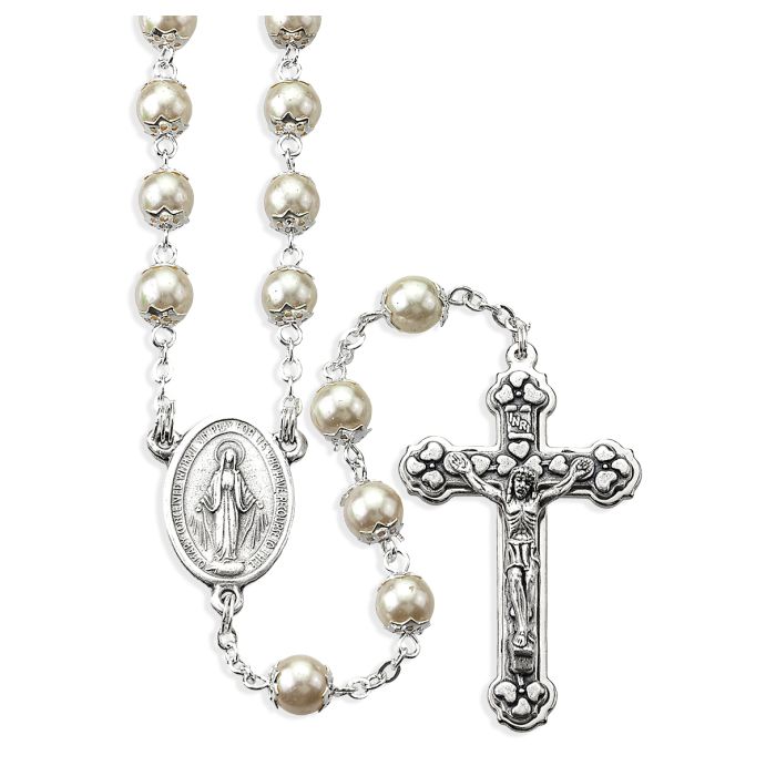 Pearl Rosary Beads Rosary Necklace Catholic Prayer Pink Beads High Quality  Love Heart Christ Prayer Rosary Necklace - Walmart.com