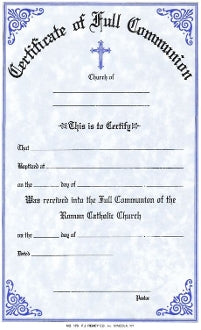 Full Communion Certificate