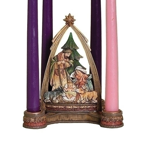 Advent Wreath with Holy Family