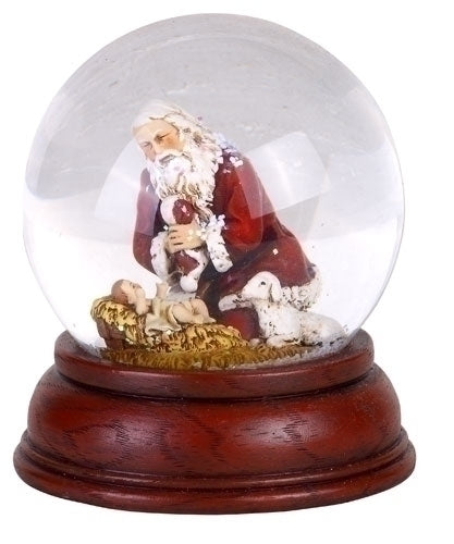 Kneeling Santa Water Globe