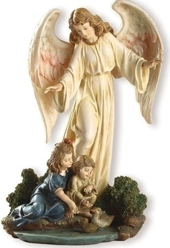 8.5"H GUARDIAN ANGEL W/CHILD FIGURE; RENAISSANCE COLLECTION