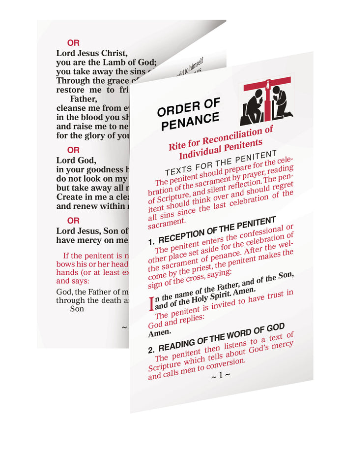 Order of Penance Tri-fold for the Penitents