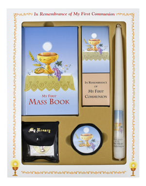 Boys First Communion Deluxe Boxed Set with Candle