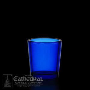 Blue votive glass (12 per box)