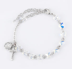 Butterfly Crystal Rosary Bracelet