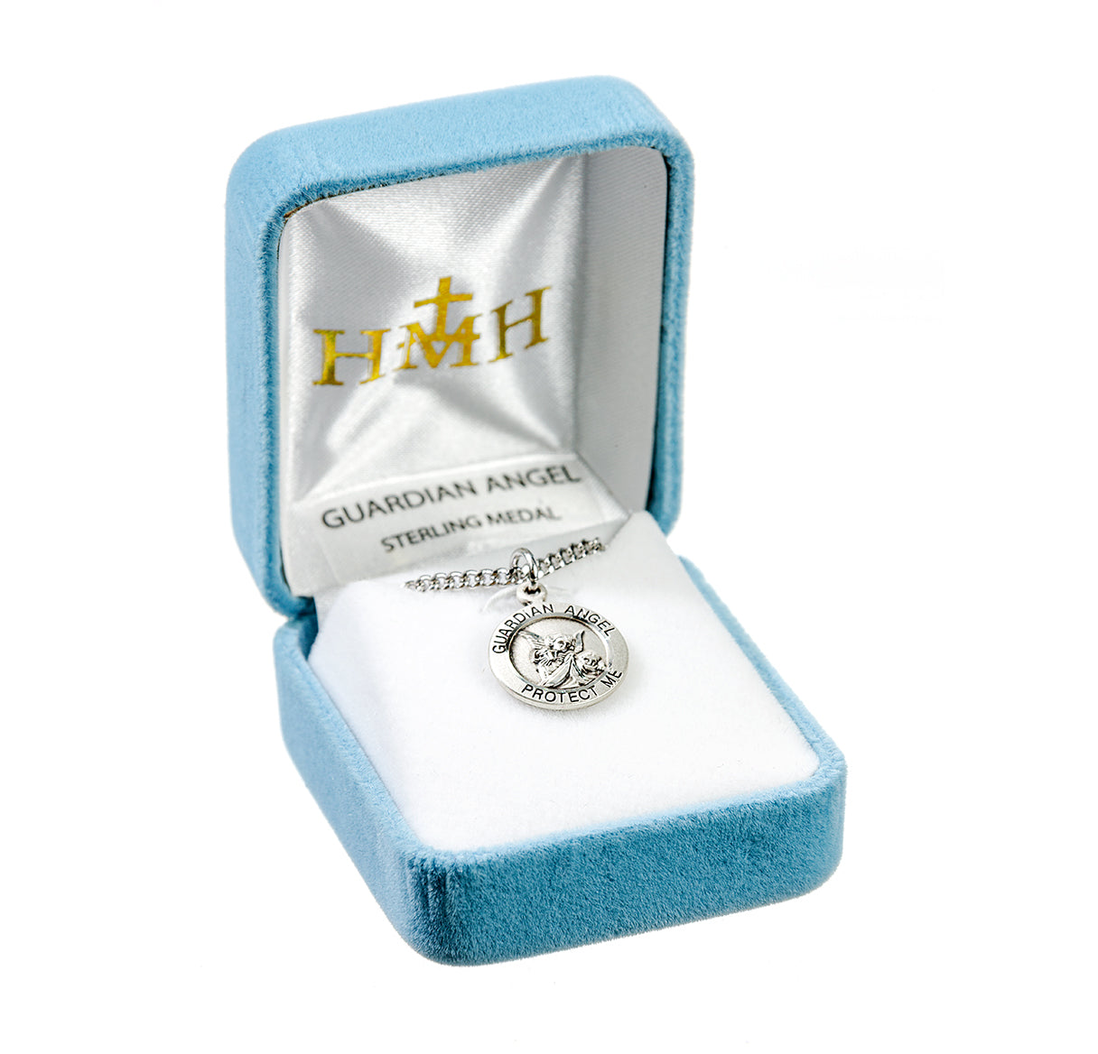 Guardian Angel Round Sterling Silver Medal – Tally's