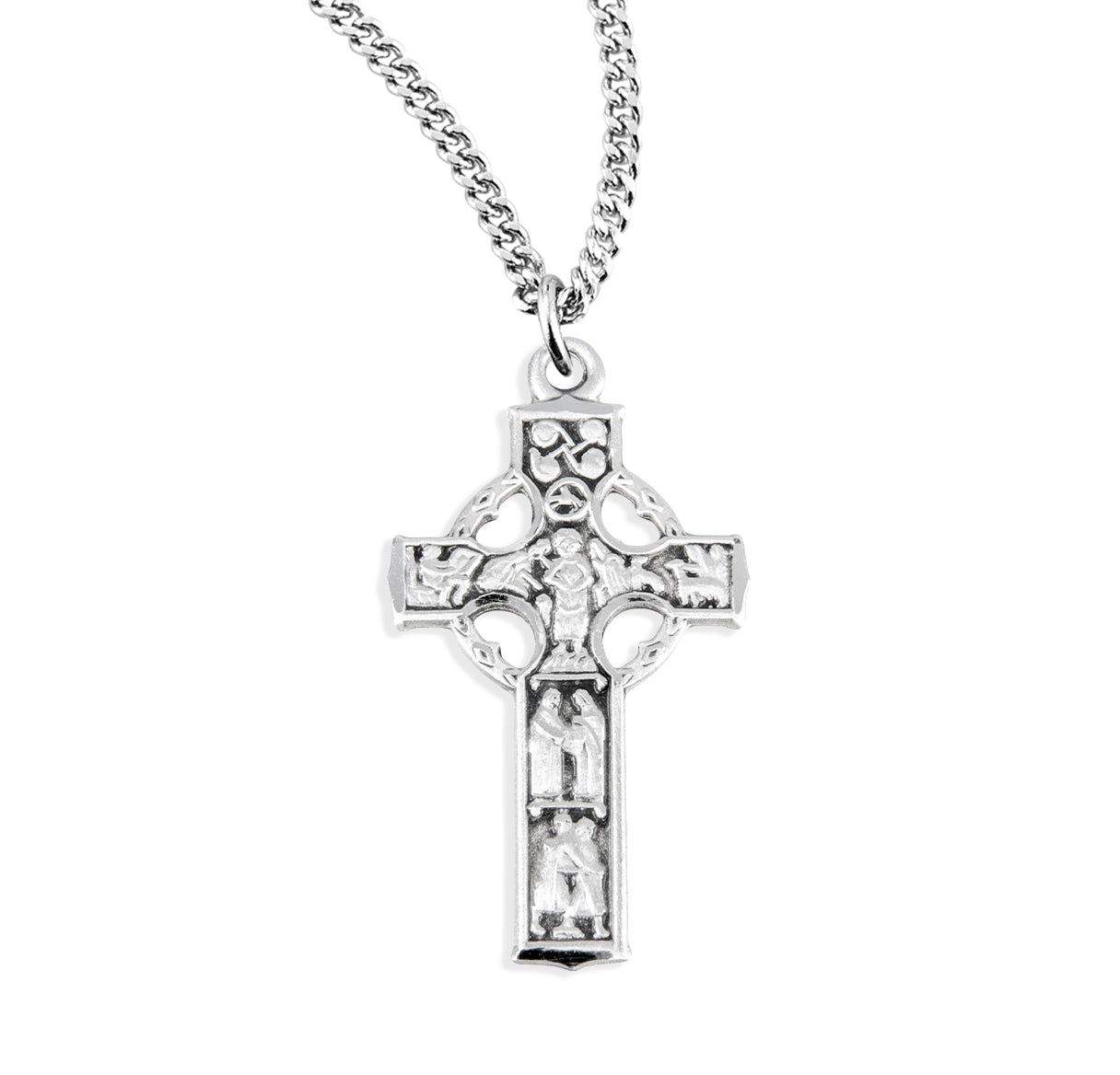 Sterling Silver Irish Celtic Cross Pendant Sterling Silver
