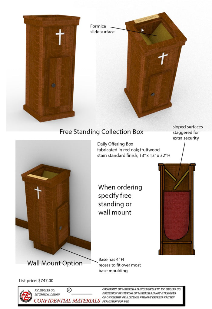 Free Standing Collection Box