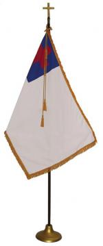 Christian Flag Set (3x5 foot flag w/8 foot jointed wood staff)