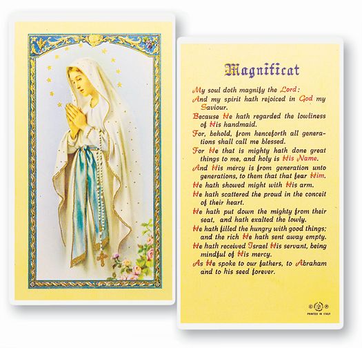 Magnificat Laminated Holy Card
