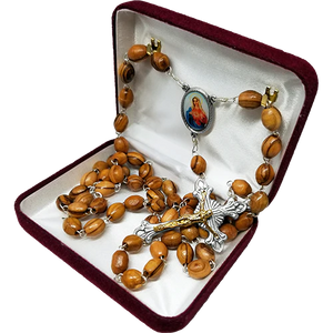 Olive Wood Rosary - Immaculate Heart of Mary