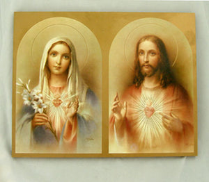 Sacred Heart of Jesus/Immaculate Heart of Mary Plaque