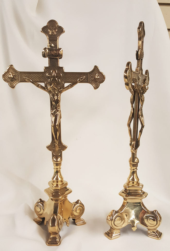 Double sided standing crucifix