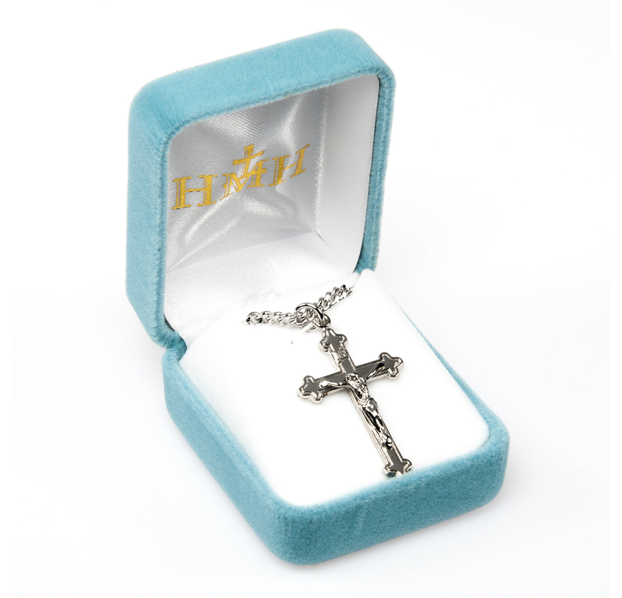 14k Gold Plated Solid 925 Silver Cross Jesus Piece Crucifix
