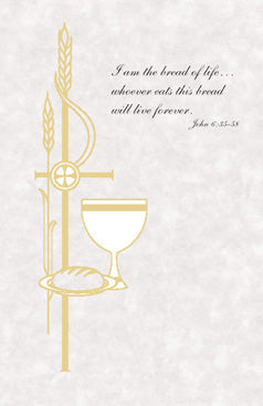 First Communion Bulletin Covers, Bread & Chalice – Tally's