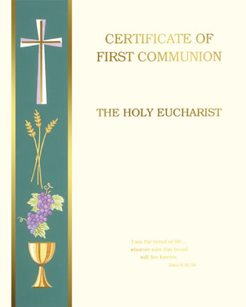 First Communion Certificate (laser)